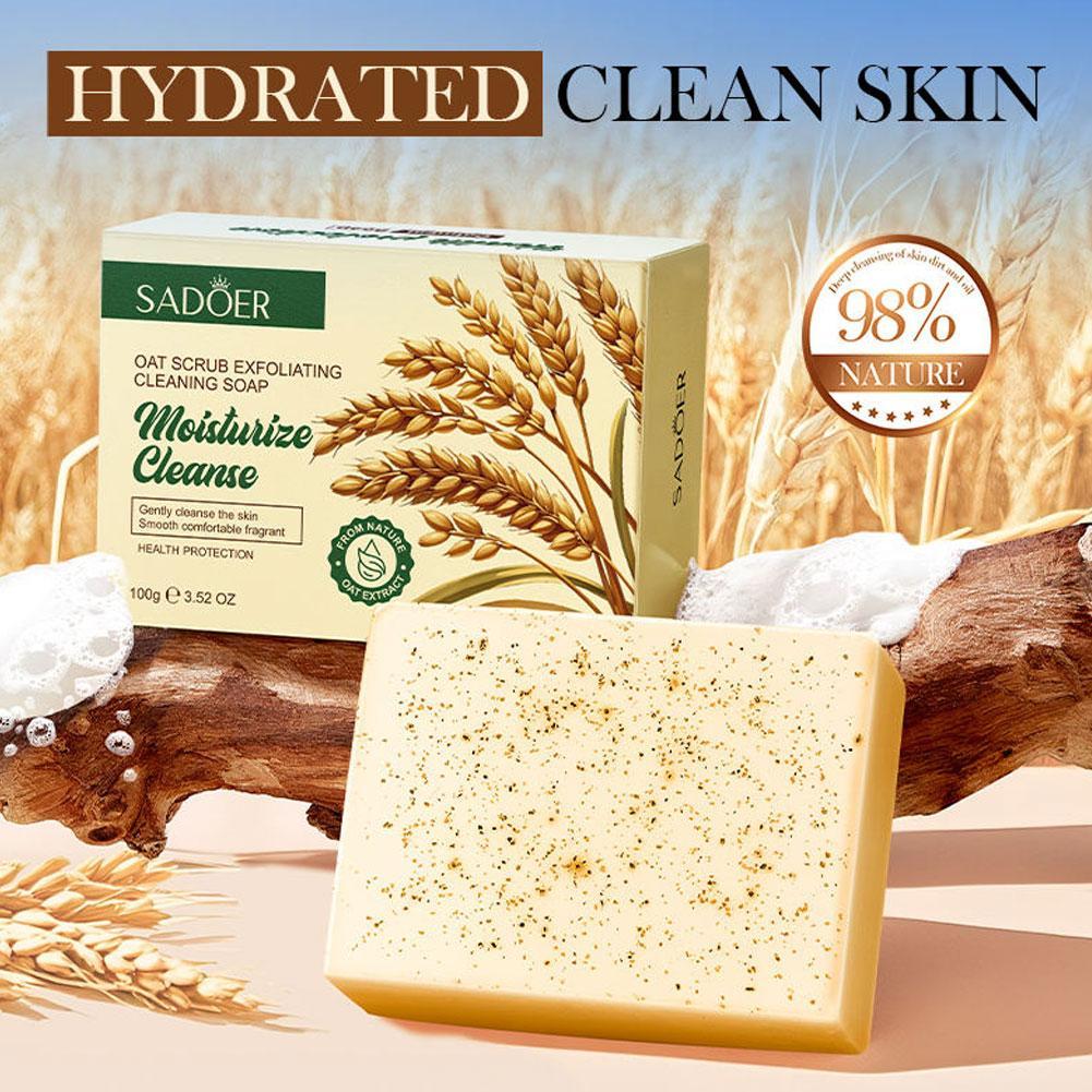 Skincare Oat - Jabón Exfoliante de Avena, Jabón Limpiador