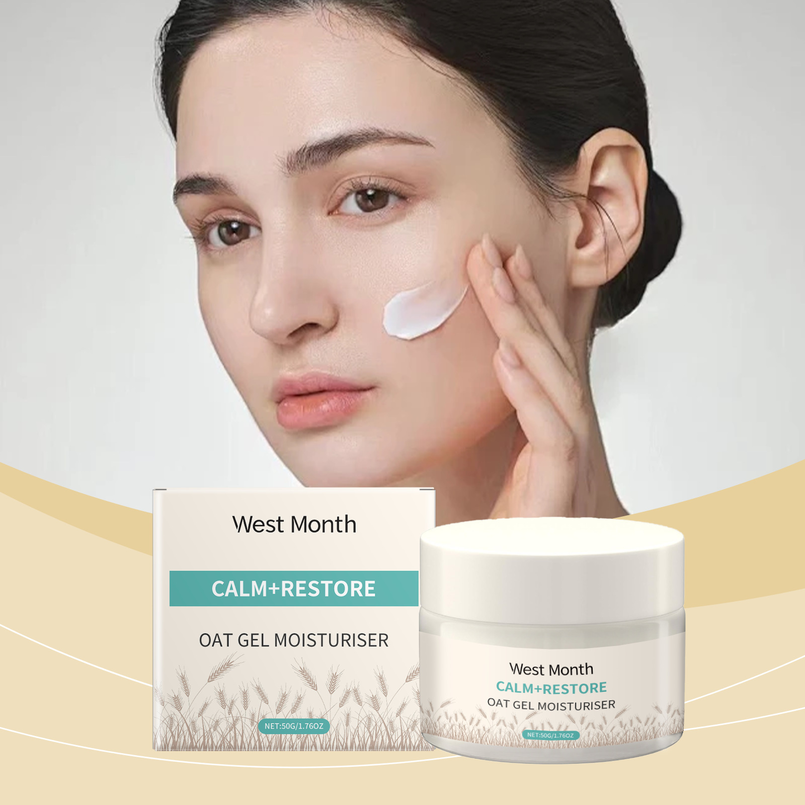 Skincare Oat - Crema Facial Humectante de Avena 50g: