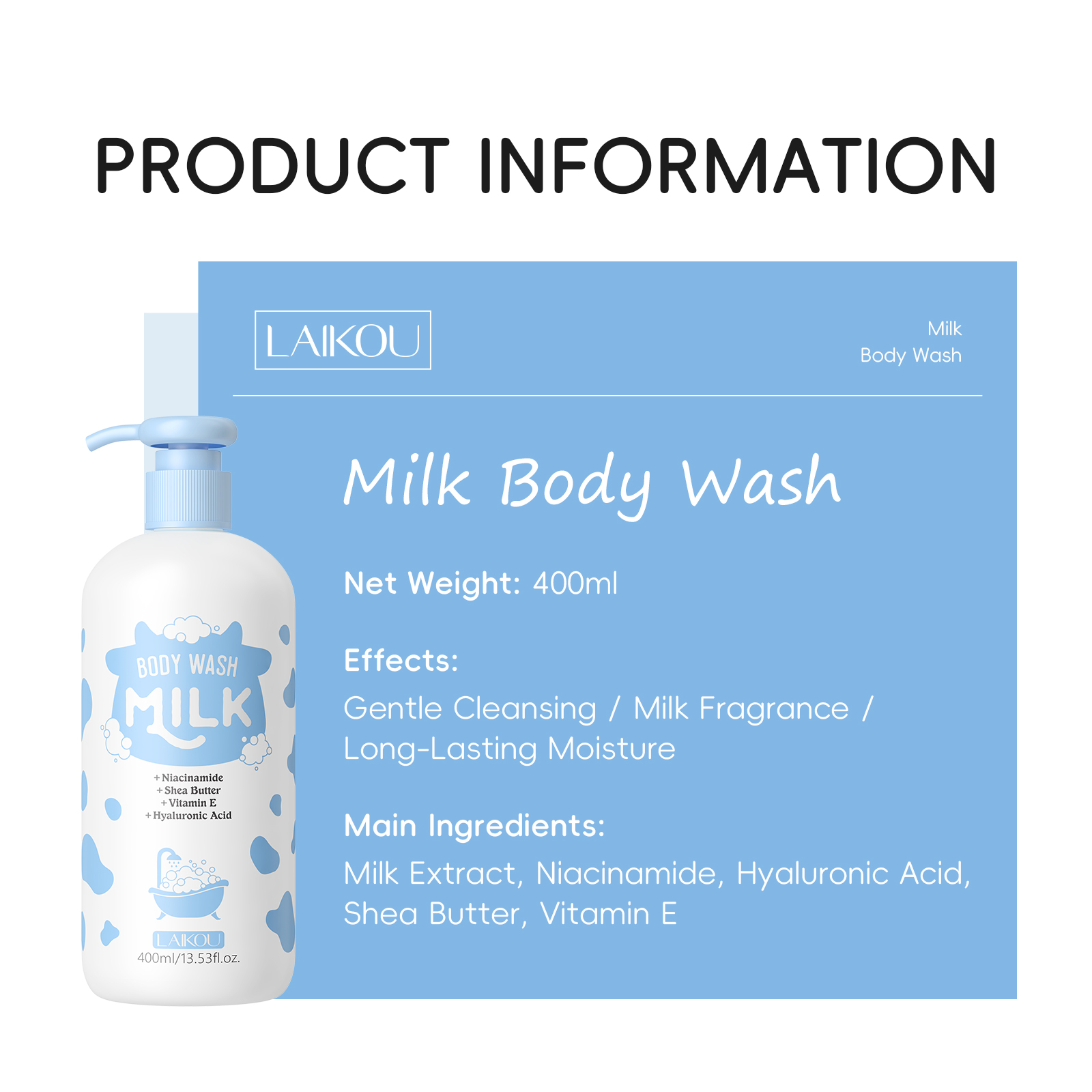 LAIKOU Gel de Ducha con Leche  - Salicylic Acid Cleanser reseña y precio