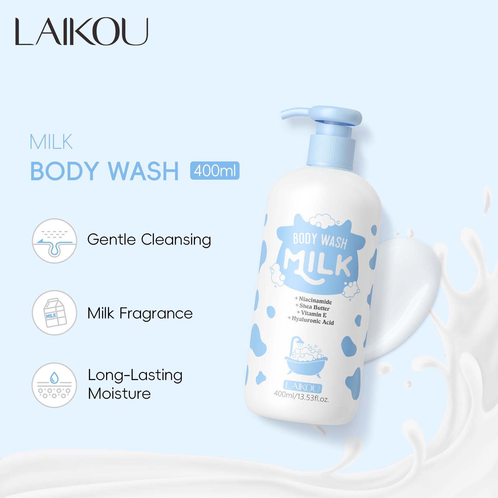 LAIKOU Gel de Ducha con Leche  - Salicylic Acid Cleanser reseña y precio