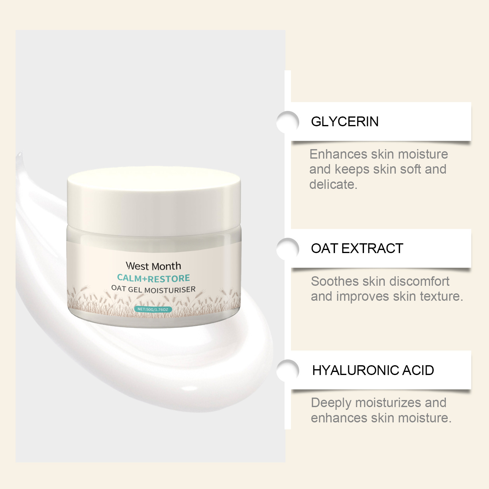 Crema Facial Humectante de Ave - Skincare Oat reseña y precio